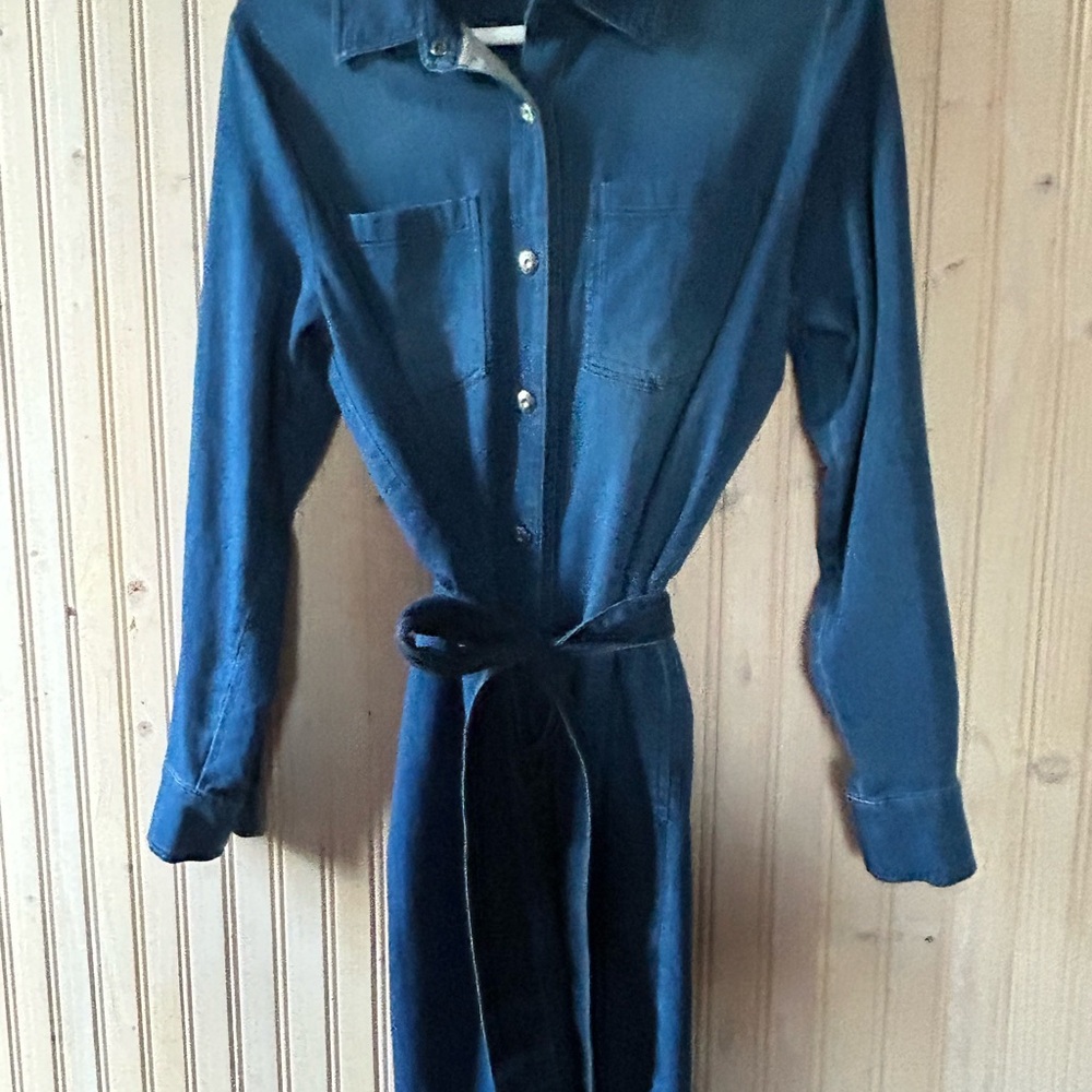 Sigrid Olsen Blue Long Sleeve Denim Dress